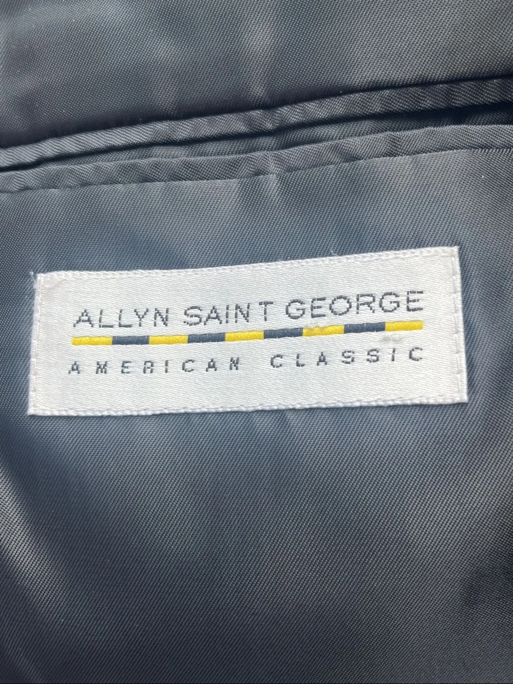 Vintage Allyn Saint George black camel hair wool single breasted blazer 44R